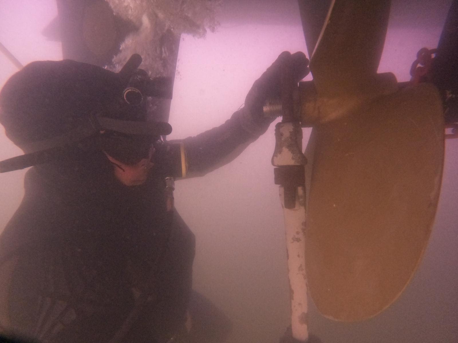 underwater boat propeller